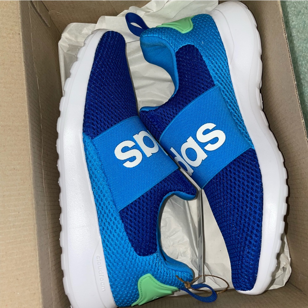 NEW Kids Lite Racer Adapt 4 Running Shoes Blue
